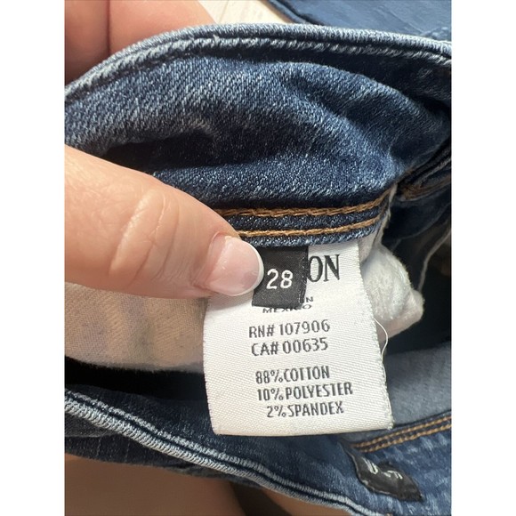 Hudson Womens Collin Mid Rise Skinny Jeans Medium Wash Flap Pocket Sz 28 - Picture 6 of 10